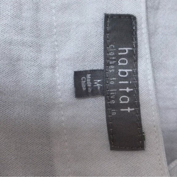 Habitat White Women's Size M Blouse Boho Lagenlook White Layering Minimalist - Picture 2 of 9